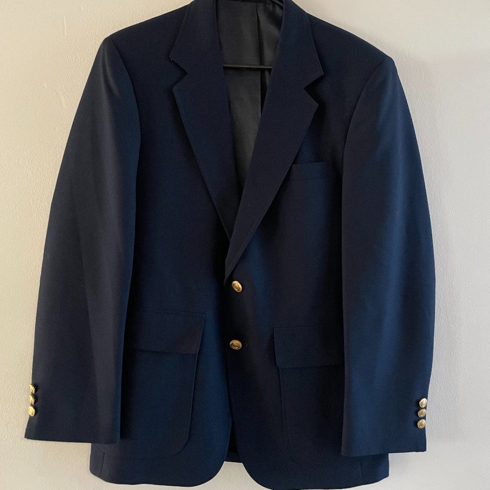 Perma-Prest Navy Suit Jacket